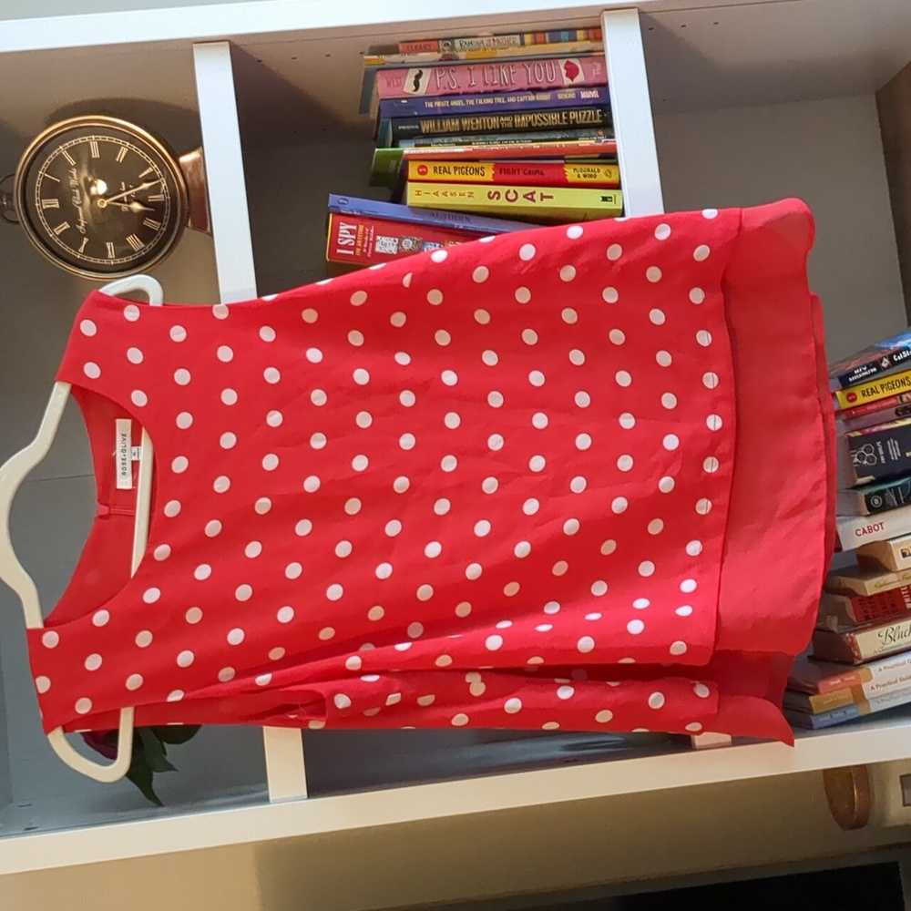 Red & White Polkadot Blouse